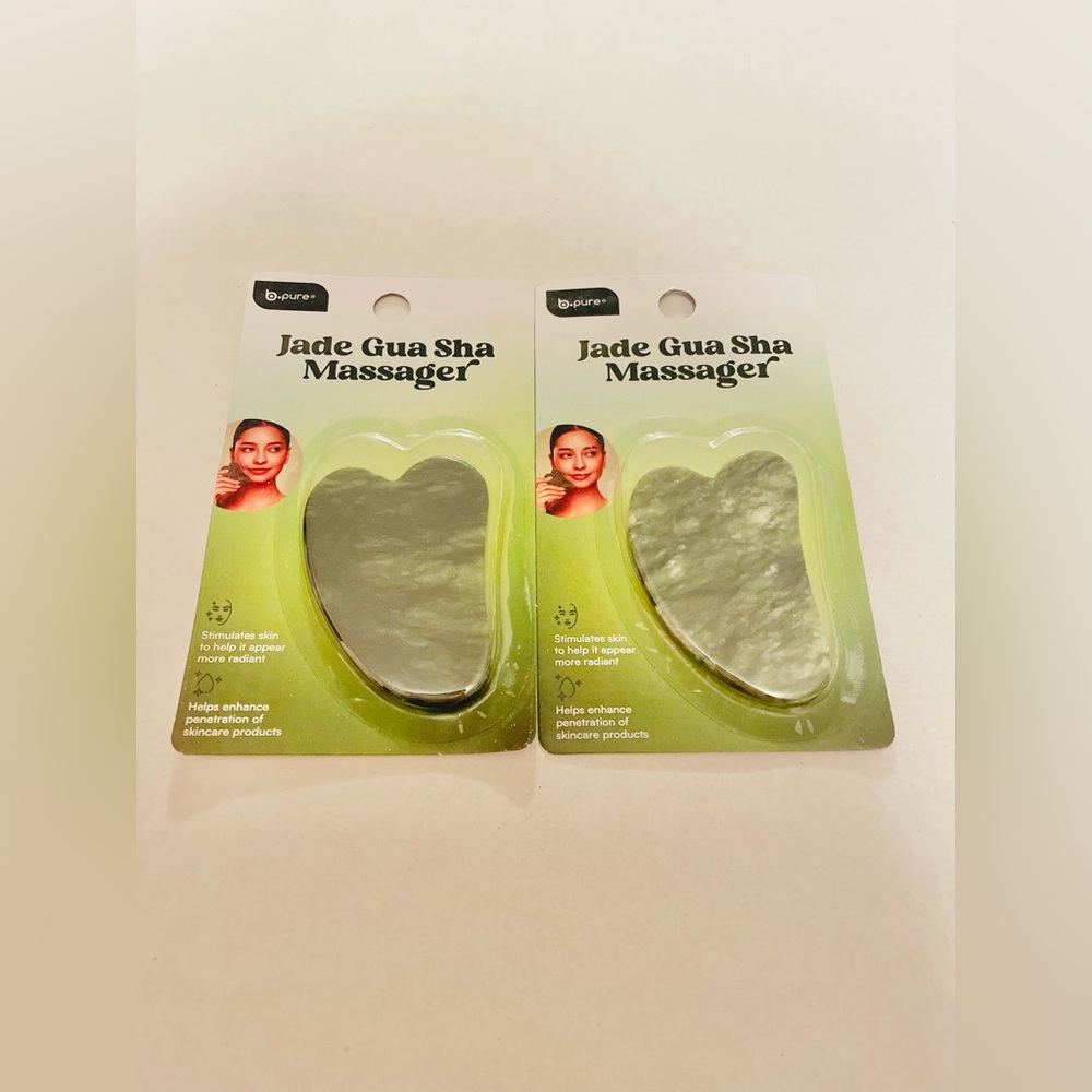 Brand New Sealed 2 Elegant Gua Sha Jade Stones Stimulating Product Absorption